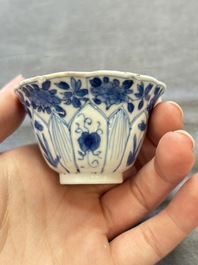 A collection of 31 Chinese blue and white tea wares, Wanli and Chenghua marks, Kangxi