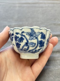 A collection of 31 Chinese blue and white tea wares, Wanli and Chenghua marks, Kangxi
