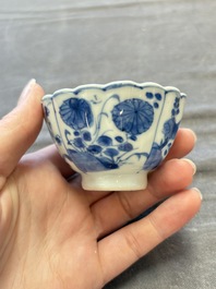 A collection of 31 Chinese blue and white tea wares, Wanli and Chenghua marks, Kangxi