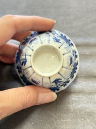 A collection of 31 Chinese blue and white tea wares, Wanli and Chenghua marks, Kangxi