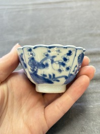 A collection of 31 Chinese blue and white tea wares, Wanli and Chenghua marks, Kangxi