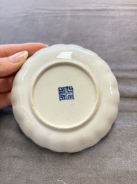 A collection of 31 Chinese blue and white tea wares, Wanli and Chenghua marks, Kangxi