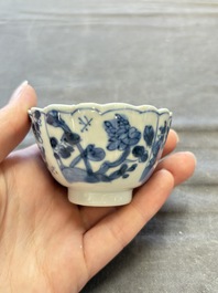 A collection of 31 Chinese blue and white tea wares, Wanli and Chenghua marks, Kangxi