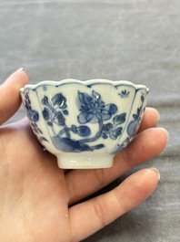 A collection of 31 Chinese blue and white tea wares, Wanli and Chenghua marks, Kangxi