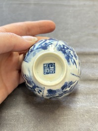 A collection of 31 Chinese blue and white tea wares, Wanli and Chenghua marks, Kangxi