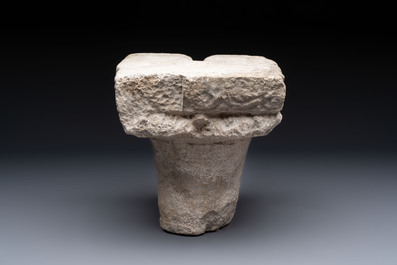 A Romanesque sandstone 'grapevine' capital, ca. 12th C.