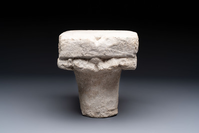 A Romanesque sandstone 'grapevine' capital, ca. 12th C.