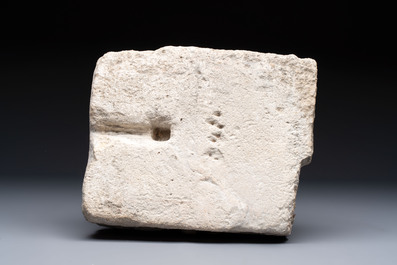 A Romanesque sandstone 'grapevine' capital, ca. 12th C.