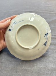 A large collection of 25 sets of Chinese blue, white and Imari-style cups and saucers, Kangxi/Qianlong