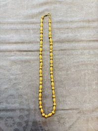 A Chinese gold necklace, Ming