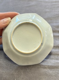 A large collection of 25 sets of Chinese blue, white and Imari-style cups and saucers, Kangxi/Qianlong