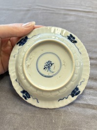 A large collection of 25 sets of Chinese blue, white and Imari-style cups and saucers, Kangxi/Qianlong