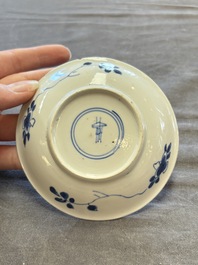 A large collection of 25 sets of Chinese blue, white and Imari-style cups and saucers, Kangxi/Qianlong