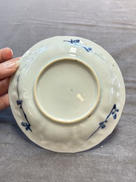 A large collection of 25 sets of Chinese blue, white and Imari-style cups and saucers, Kangxi/Qianlong