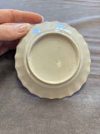 A large collection of 33 Chinese blue, white and Imari-style cups and 43 saucers, 17/19th C.