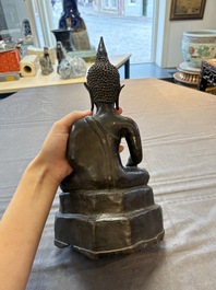 A Burmese bronze Buddha, 17/18th C.