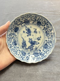A large collection of 25 sets of Chinese blue, white and Imari-style cups and saucers, Kangxi/Qianlong