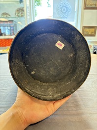A large Chinese archaistic bronze 'hu' vase, Ming