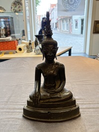 A Thai bronze Buddha, 17/18th C.
