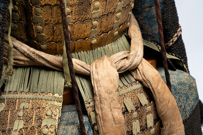 An impressive Japanese samurai armor, the helmet signed Saotome Iyenari 早乙女家成, Edo, 17/18th C.