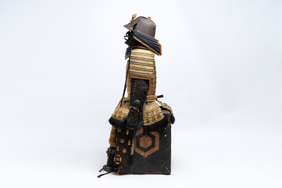 An impressive Japanese samurai armor, the helmet signed Saotome Iyenari 早乙女家成, Edo, 17/18th C.