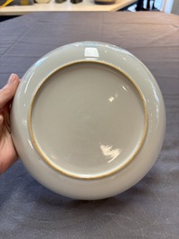 A fine and rare Chinese European-decorated semi-erotic plate, Qianlong, ca. 1770