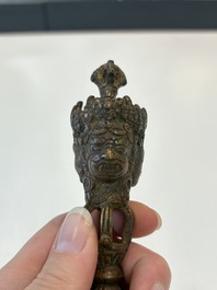 A Thai Buddha, a Sino-Tibetan bronze Bodhisattva and a Tibetan bronze and iron phurba, 18/19th C.