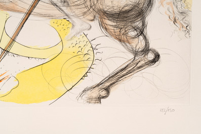 Salvador Dal&iacute; (1904-1989): 'St Georges et le Dragon',  drypoint etching with pochoir on Arches paper, signed in pencil and numbered 112/150