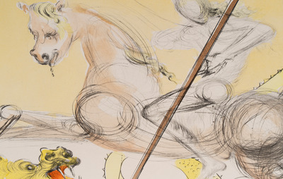 Salvador Dal&iacute; (1904-1989): 'St Georges et le Dragon',  drypoint etching with pochoir on Arches paper, signed in pencil and numbered 112/150
