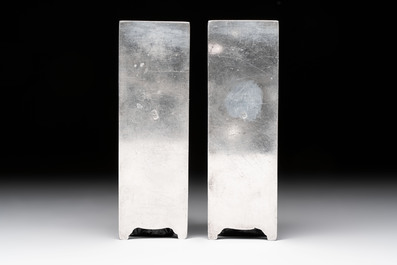 Two Chinese silver 'Eight Immortals' amulets, Zuyin 足銀 marks, 19/20th C.