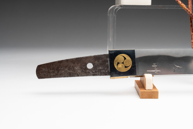 A rare Japanese wakizashi 脇差 sword and koshirae, signed Shoji Jiro Taro Naokatsu 莊司 次郎 太郎 直勝, Meiji, dated 1853