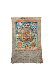Two Tibetan thangkas depicting a Mandala and Chakras, 19th C.