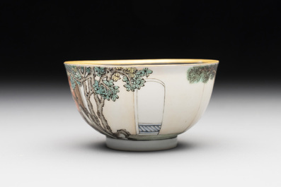 A fine Chinese famille rose 'San Niang Jiao Zi 三娘教子' cup, Yongzheng