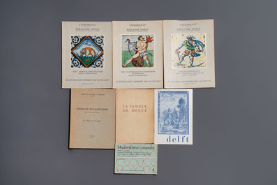 A collection of 68 books, catalogues and brochures on Delft faience and tiles, 1929 - 2014