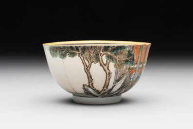 A fine Chinese famille rose 'San Niang Jiao Zi 三娘教子' cup, Yongzheng
