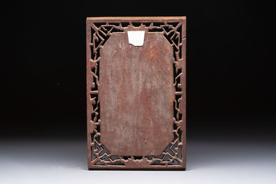 11 Chinese gilt-lacquered carved wooden panels with narrative design, 19th C.