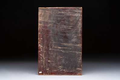 11 Chinese gilt-lacquered carved wooden panels with narrative design, 19th C.