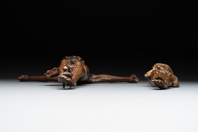 Two carved oak Corpora Christi, Flanders, 15th C.