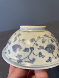A collection of ten Chinese blue and white bowls, Ming
