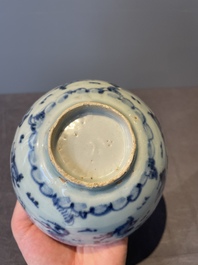 A collection of ten Chinese blue and white bowls, Ming