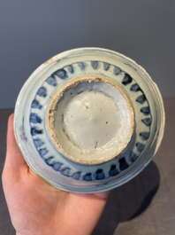 A collection of ten Chinese blue and white bowls, Ming