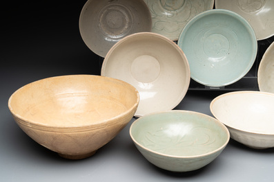 A collection of 12 Chinese monochrome wares, including a kiln waste, Fujian kilns, Song/Ming