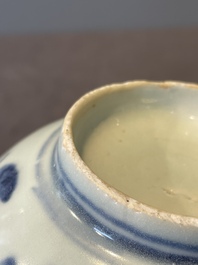 A collection of ten Chinese blue and white bowls, Ming