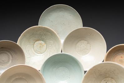 A collection of 12 Chinese monochrome wares, including a kiln waste, Fujian kilns, Song/Ming