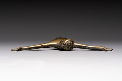 A brass Corpus Christi, France, 15th C.