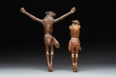 Two carved oak Corpora Christi, Flanders, 15th C.