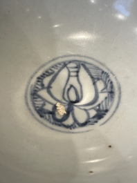 A collection of ten Chinese blue and white bowls, Ming