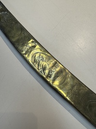 A French artillery officer&rsquo;s sabre &lsquo;&agrave; la hongroise&rsquo; with beaded guard or 'garde perl&eacute;e', 1st Empire, 19th C.