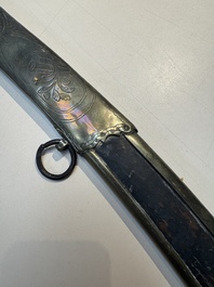 A French artillery officer&rsquo;s sabre &lsquo;&agrave; la hongroise&rsquo; with beaded guard or 'garde perl&eacute;e', 1st Empire, 19th C.