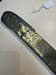 A French artillery officer&rsquo;s sabre &lsquo;&agrave; la hongroise&rsquo; with beaded guard or 'garde perl&eacute;e', 1st Empire, 19th C.